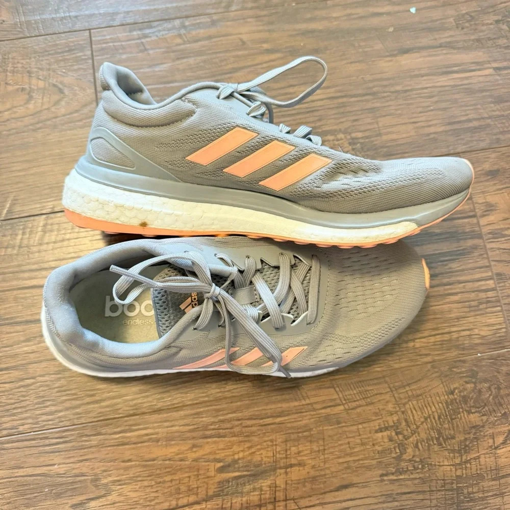 Adidas Response Boost LT Grey Sun Glow Athletic Running Sneakers Women’s Size 6